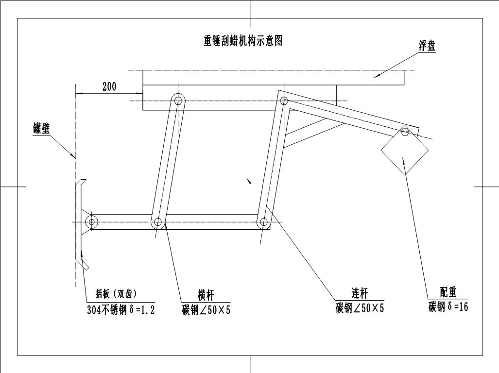 重錘式刮蠟機(jī)構(gòu)